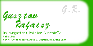 gusztav rafaisz business card